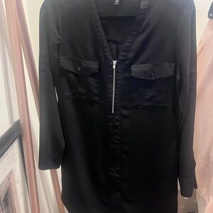 Express Black Women's Top with Branded Neck Label